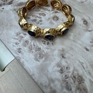 Elegant Gold and Blue Women's Bracelet